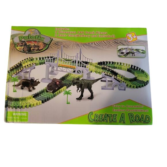 Dinosaur Track Race Set - 240 Pcs Create-A-Road - Picture 1 of 5